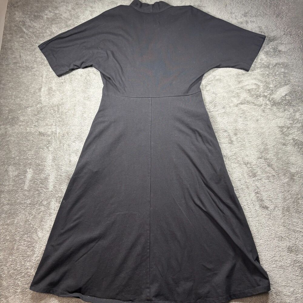 Velvet Anthropologie Women Dress LBD Career Quiet Luxury Cotton Black Small L159 - Picture 5 of 11